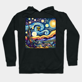 Pi Night Sky: Van Gogh’s Starry Night Celebrates Pi Day Hoodie